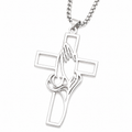 DREAMWEAVER - PRAYING HANDS CROSS CAR CHARM