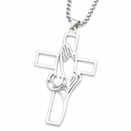 DREAMWEAVER - PRAYING HANDS CROSS CAR CHARM