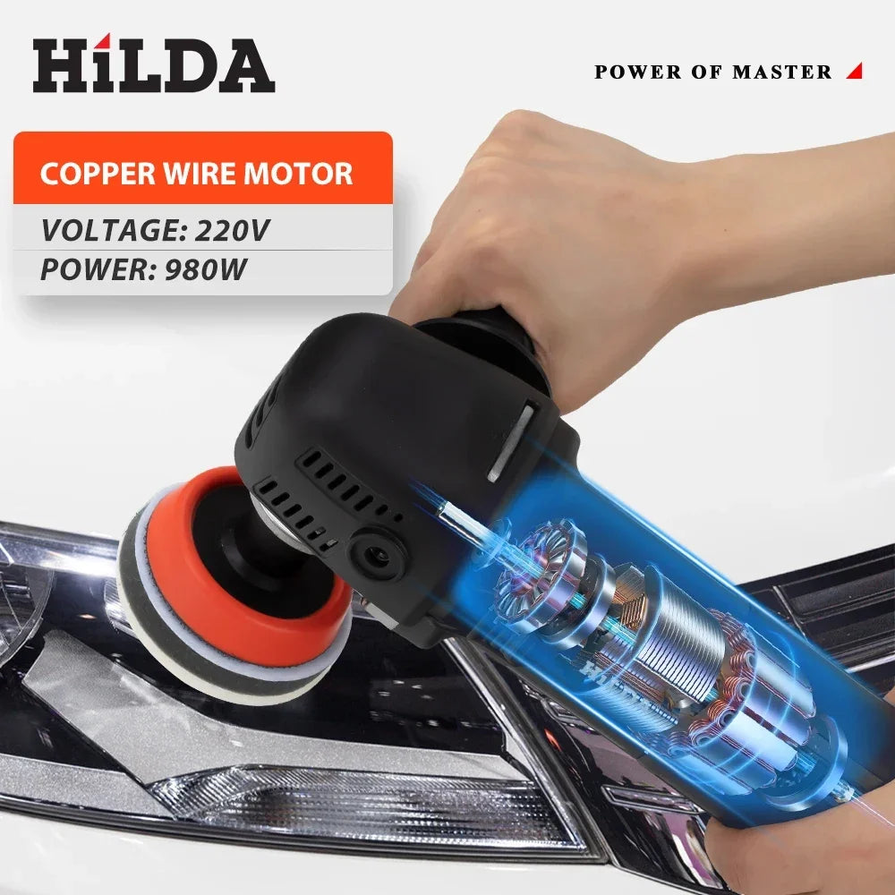 HILDA Car Electric Polisher Buffer Polisher Car Detailing Kit Polishing Pad Car Polishing And Waxing