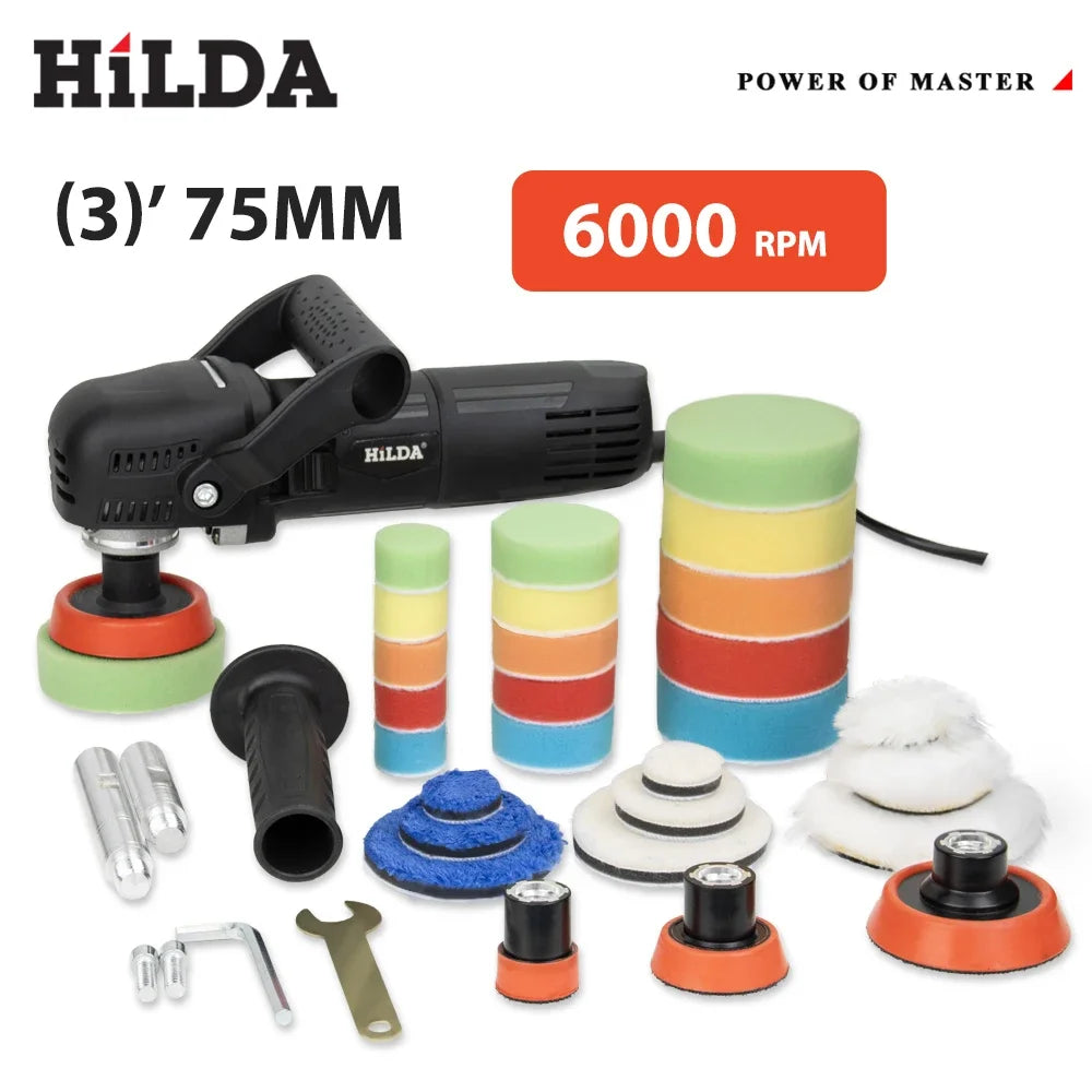 HILDA Car Electric Polisher Buffer Polisher Car Detailing Kit Polishing Pad Car Polishing And Waxing