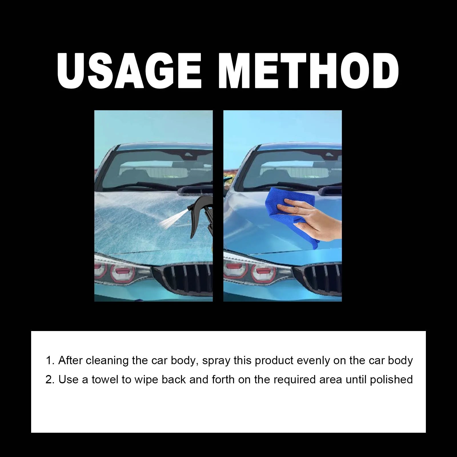 Homonth Hydrophobic Refurbish Agent Car Detailing Coating Spray 100ml Car Coating Polishing Spray With Cloth Vehicle Accessories