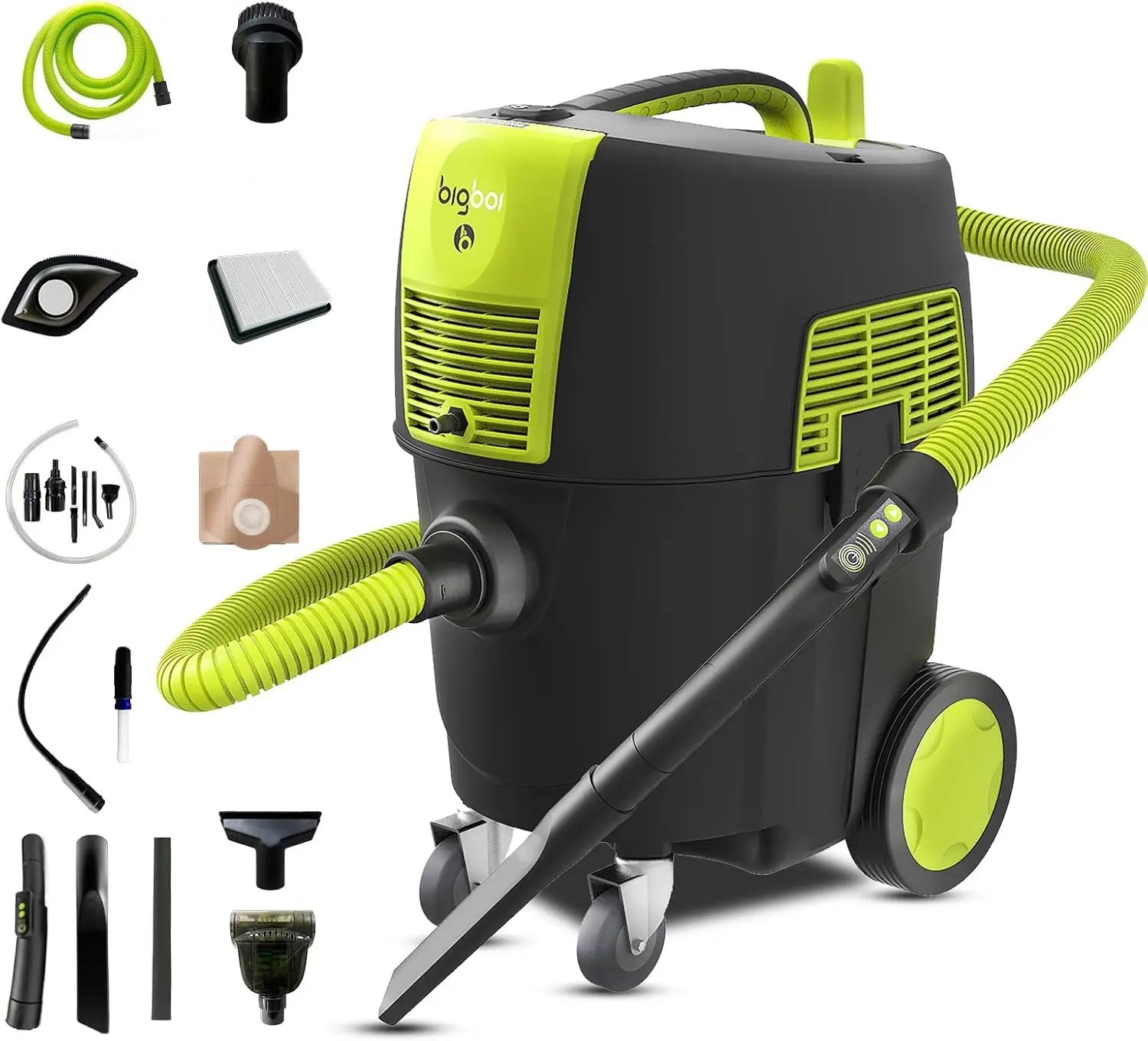 Bigboi Suckr Pro Wet Dry Shampoo Vacuum Cleaner, Hepa Filter Extractor Vacuum For Car Detailing, 8 Gallon Portable Carpet Shop