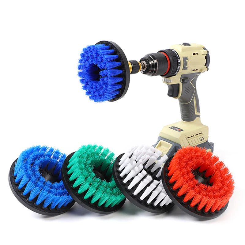 5 Inch Electric Scrubber Brush Drill Brush Plastic Cleaning Brush Tool For Car Tires Nylon Brushes Car Detailing Accessories