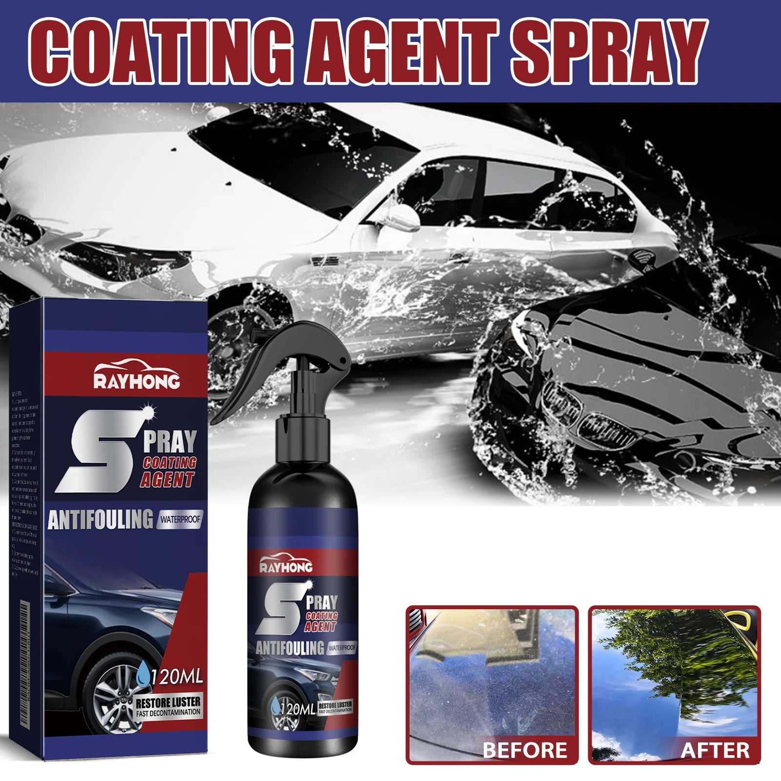 Car Nano Ceramic Coating Quick Film Spray Anti-scratch Hydrophobic Paint Protection Wax Brightening Car Detailing Polish Kit 120
