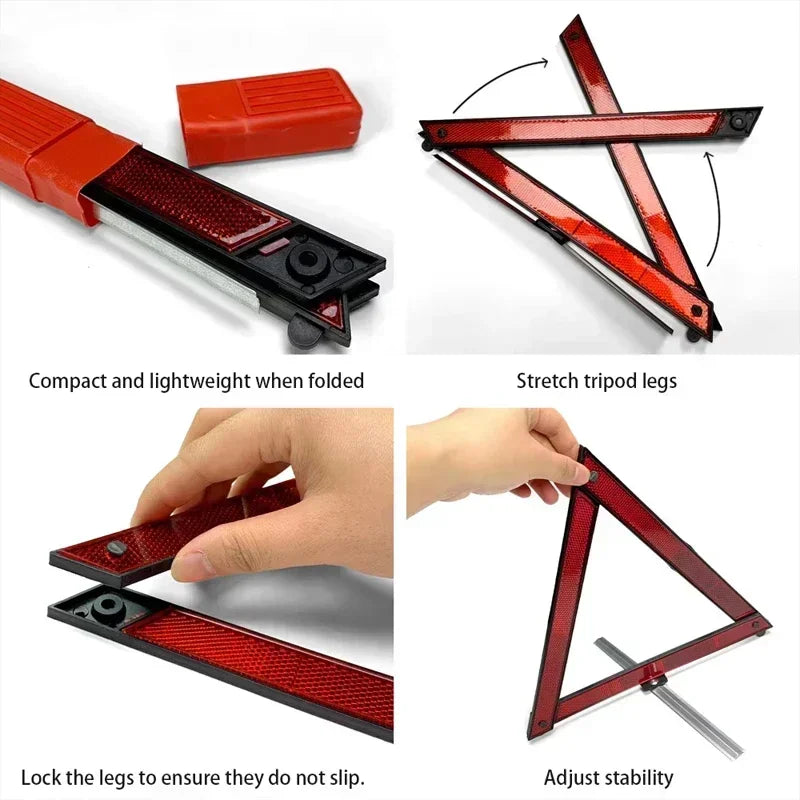 DREAMWEAVER - FOLDABLE CAR WARNING TRIANGLE REFLECTOR