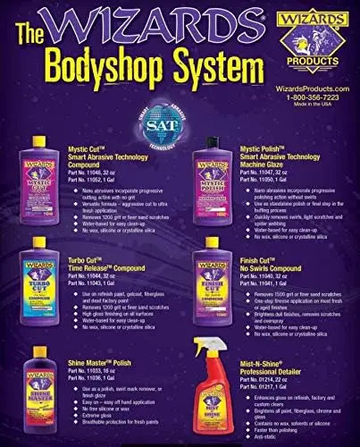 Wizards Buffing Kits Da Polisher Scratch And Swirl Remover Kit With Big Throw Polisher - 7 Piece Car Detailing Kit With Car