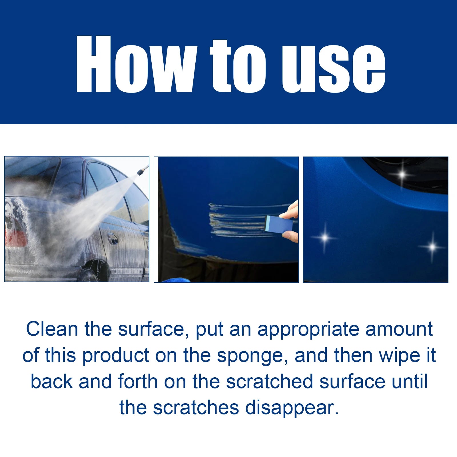 Homonth Car Scratch Repair Cream Auto Paint Repair Essence With Sponge Car Detailing Ceramic Wax Polisher For Cars Accessories