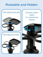 DREAMWEAVER - 3 in 1 360° DETACHABLE CAR CUP HOLDER & FOOD TABLE